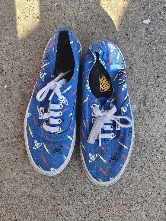 Vans Shoes - Vans Blue Lightning & Planet Print Sneakers